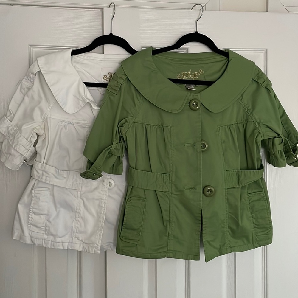 Lot of two jackets.  Heavy cotton